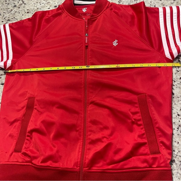 Rocawear Red Track Jacket Size Medium Full Zip Logo Stripes Hip Hop Streetwear - Picture 7 of 8